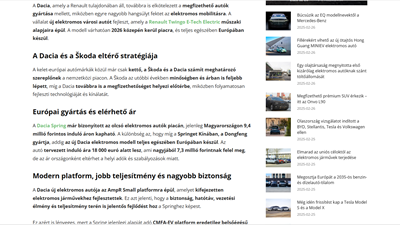 elektromos Dacia